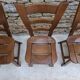 Brutalist oak chairs