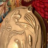 Art deco hand mirror