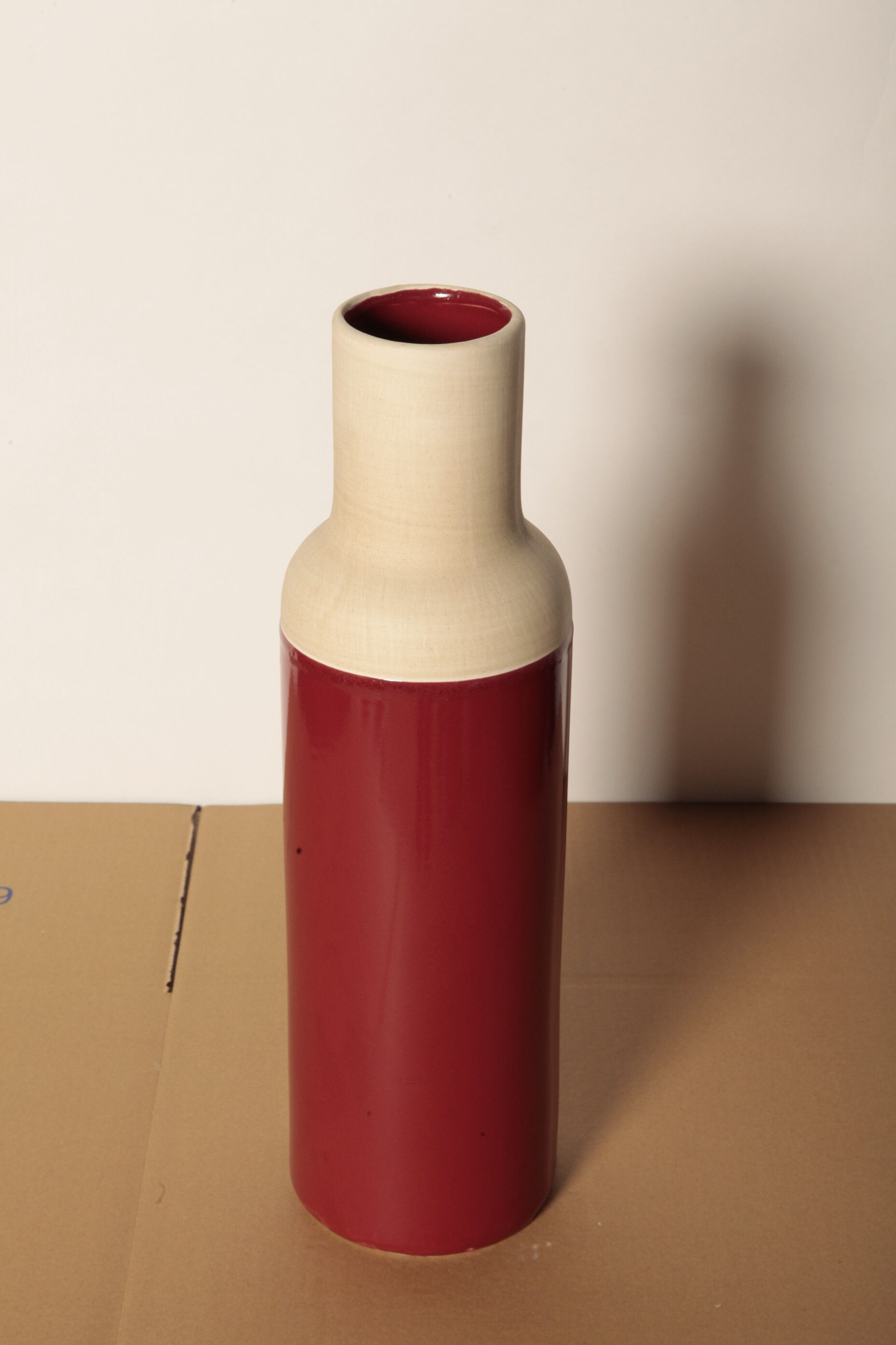 Vase brut milk burgundy