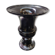 Old Medici Shape Vase Black & Transparent Multilayer Glass Vintage