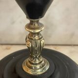 Pair of marble and brass candlesticks circa 1860