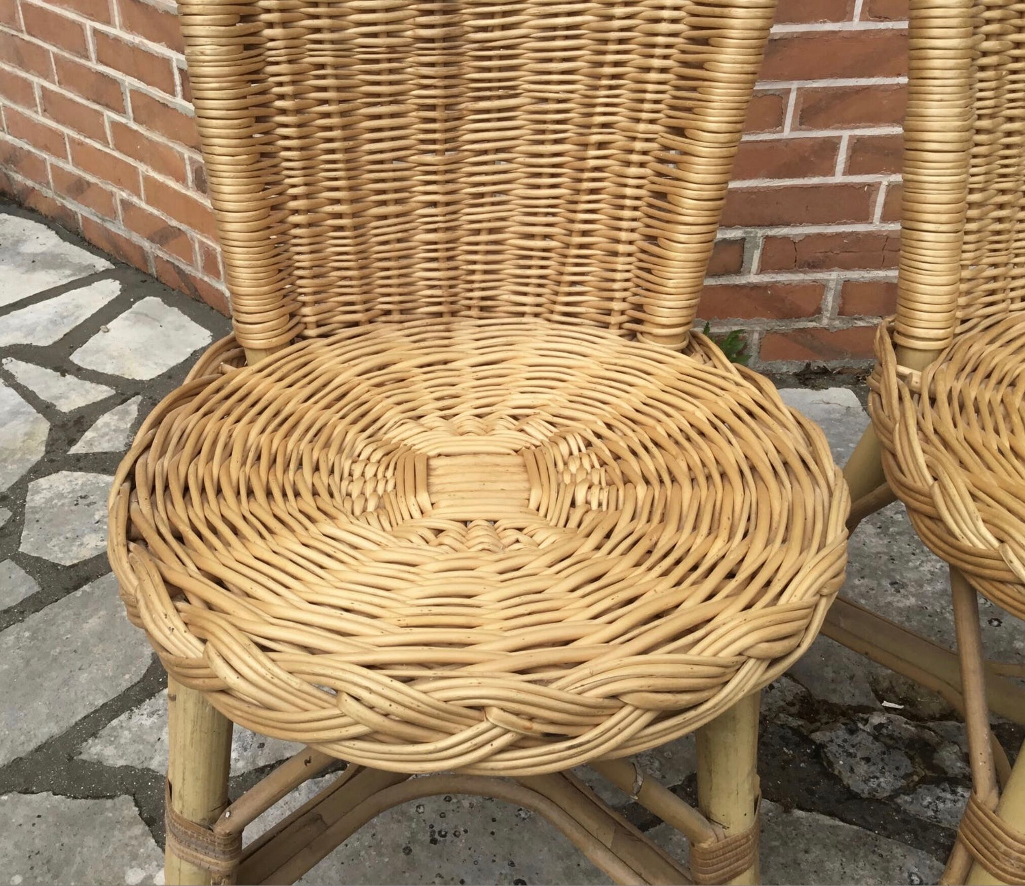 Pair of rattan chairs