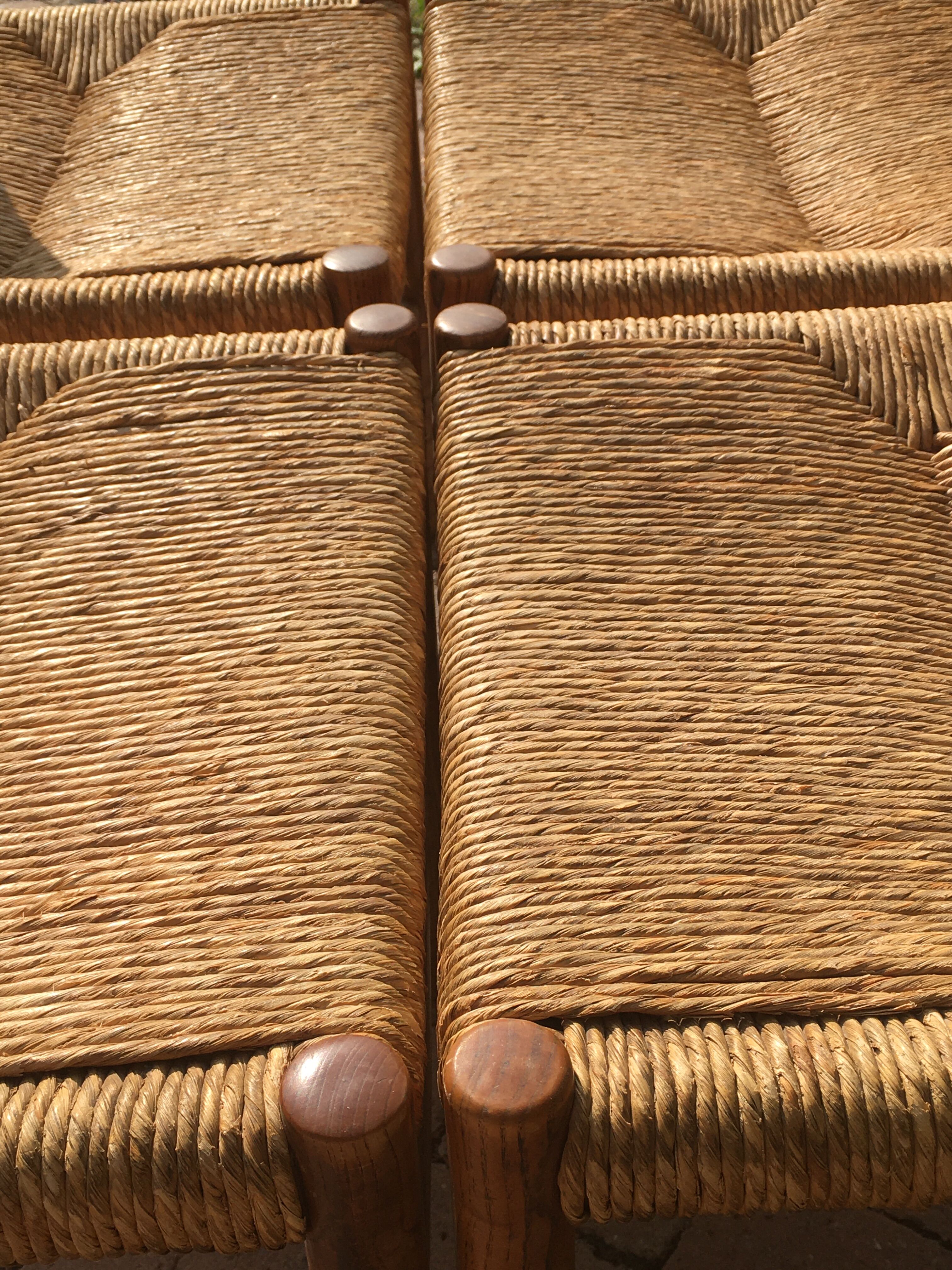 Lot of 4 chairs Dordogne of Robert Sentou 1960