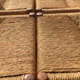 Lot of 4 chairs Dordogne of Robert Sentou 1960