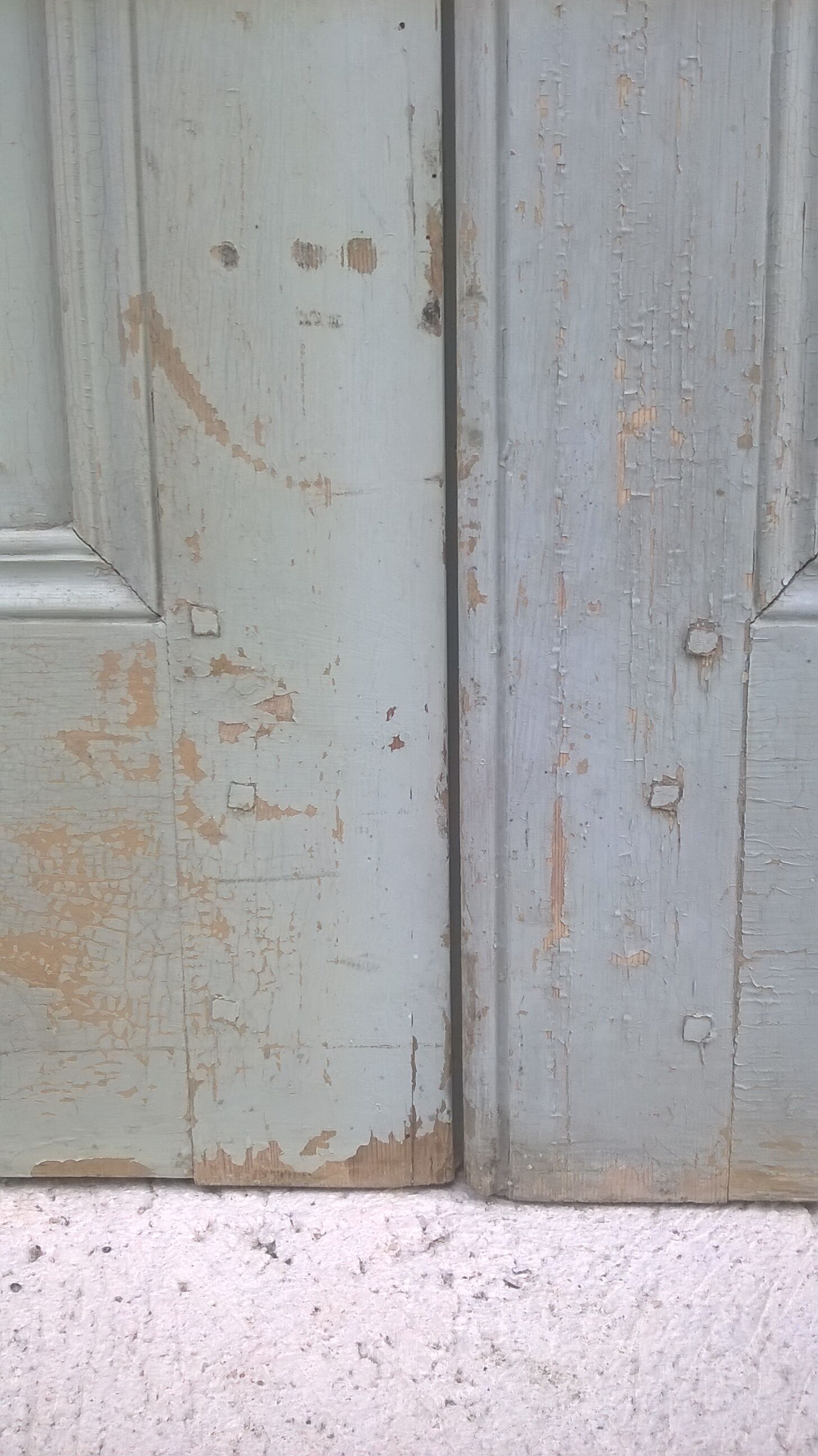 Set of 2 molded old communication doors