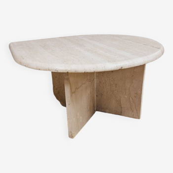Table basse travertin forme goutte