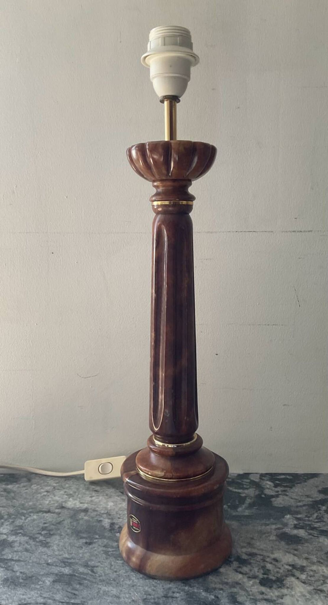 Pied de lampe Herna en marbre, années 70