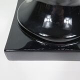 Black ceramic mirror lamp base, 1960-1970 Italy
