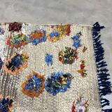 Tapis multicolor en tissu boucherouite 131x197cm