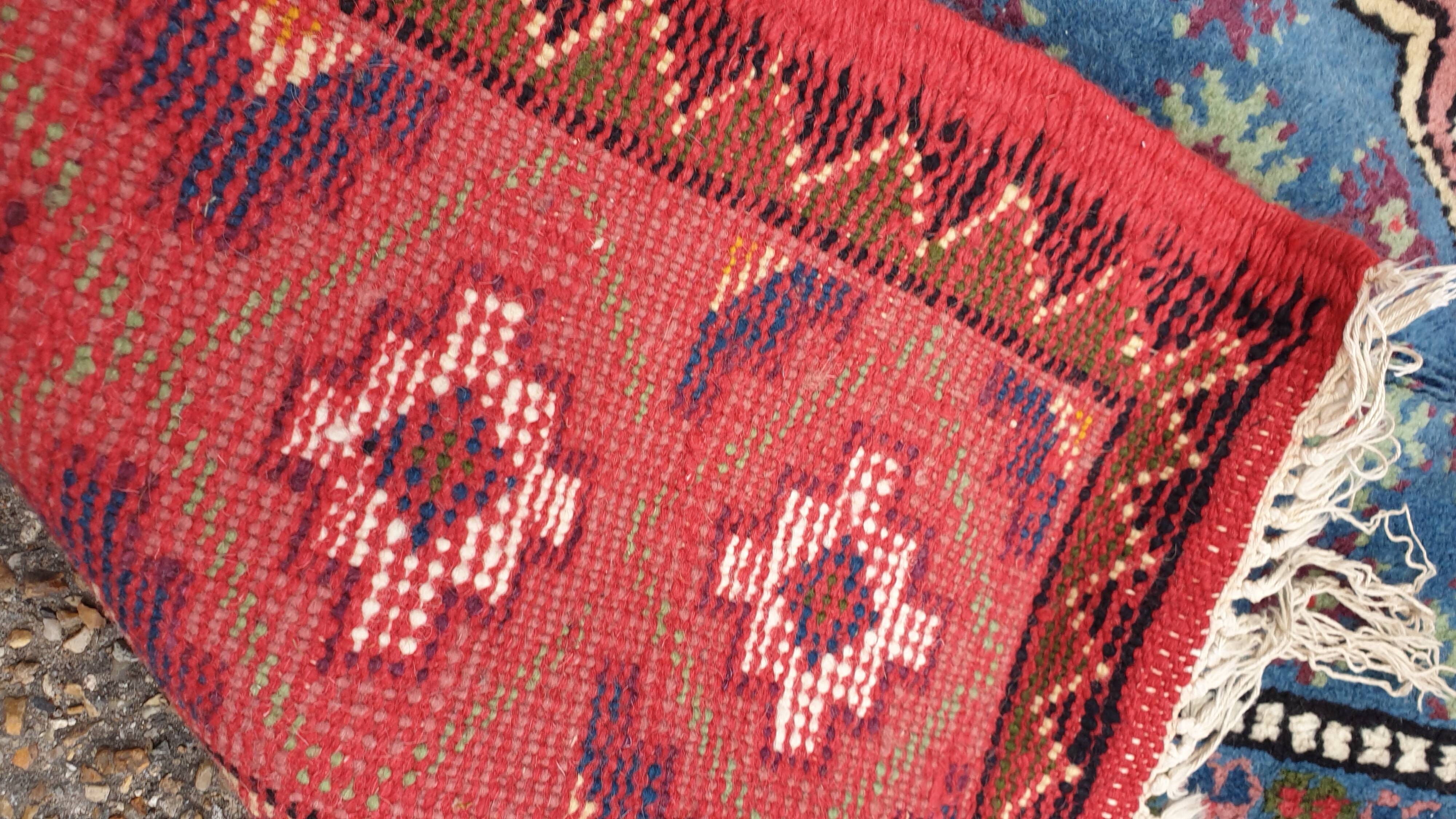 Wool cross oriental carpet :129×185