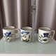 Ensemble de 3 mugs en céramique peints à la main – Style cottagecore / campagne C