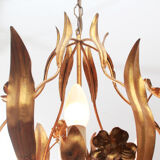 1970s Regency golden ceiling lamp