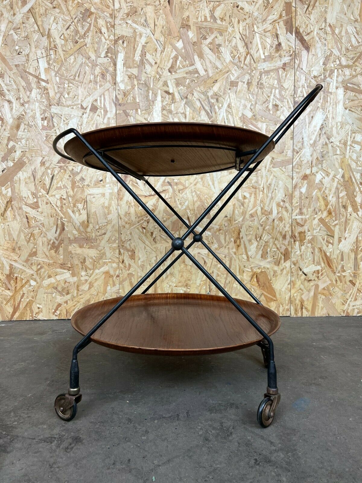 60s 70s teak serving trolley Jie Gantofta String Serving Trolley Sweden 60s