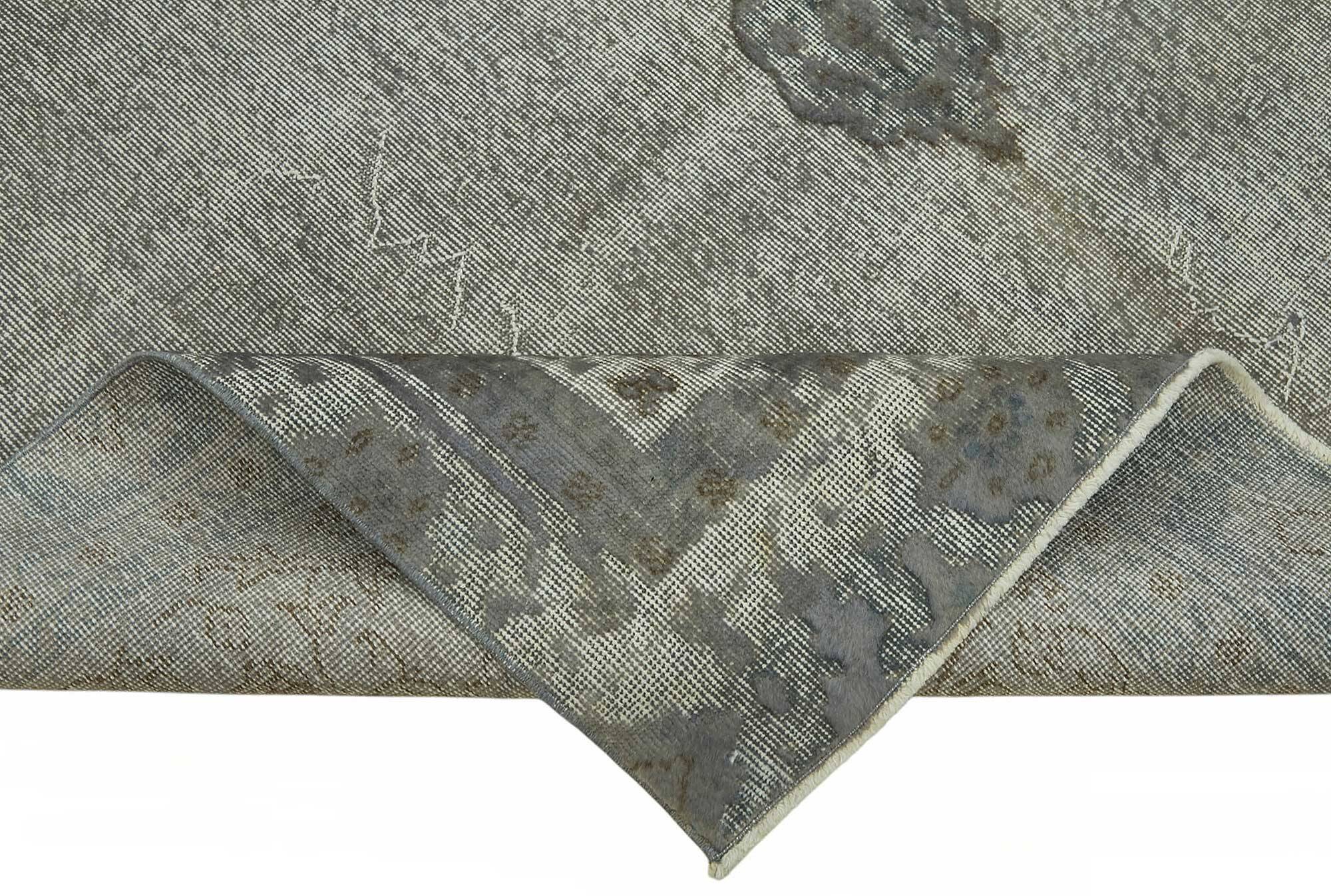 Overdyed Wool Vintage Handmade Carved Rug 169 cm x 288 cm