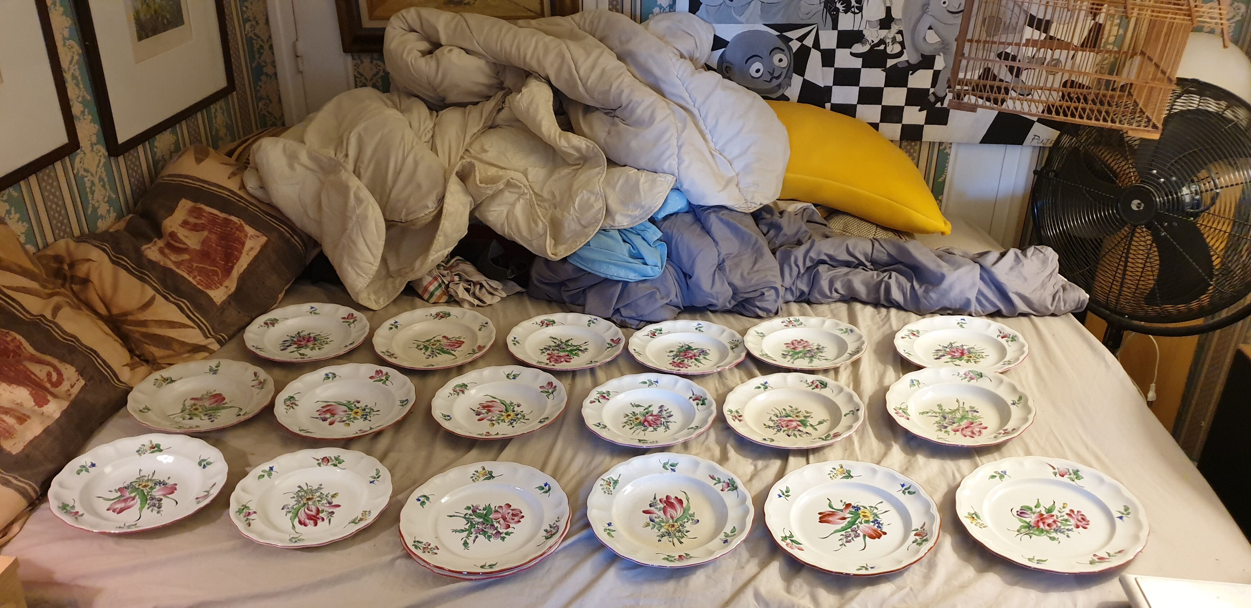 Earthenware plates luneville