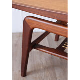 Scandinavian teak coffee table Samcom 1960 edition