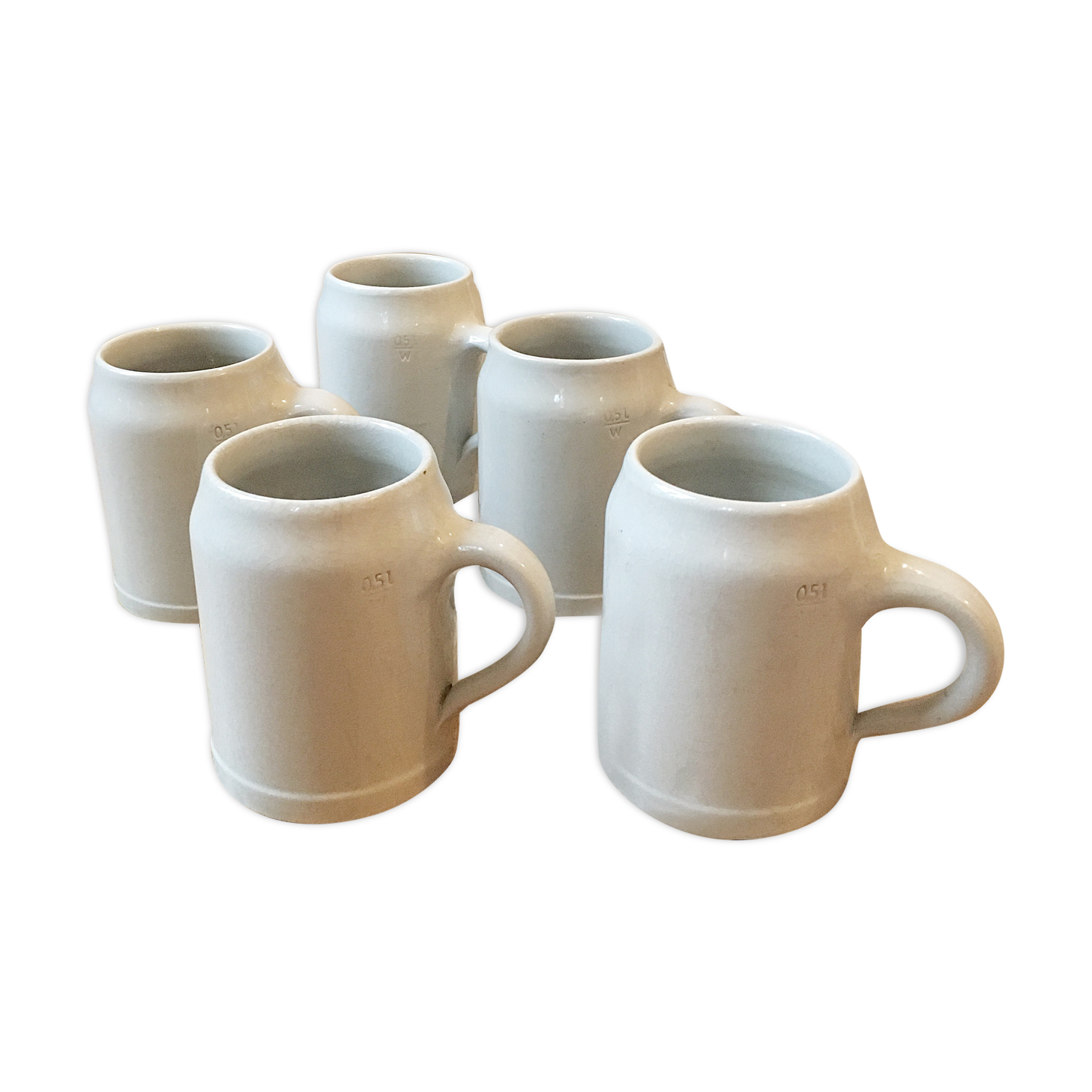 Lot de mugs en grès