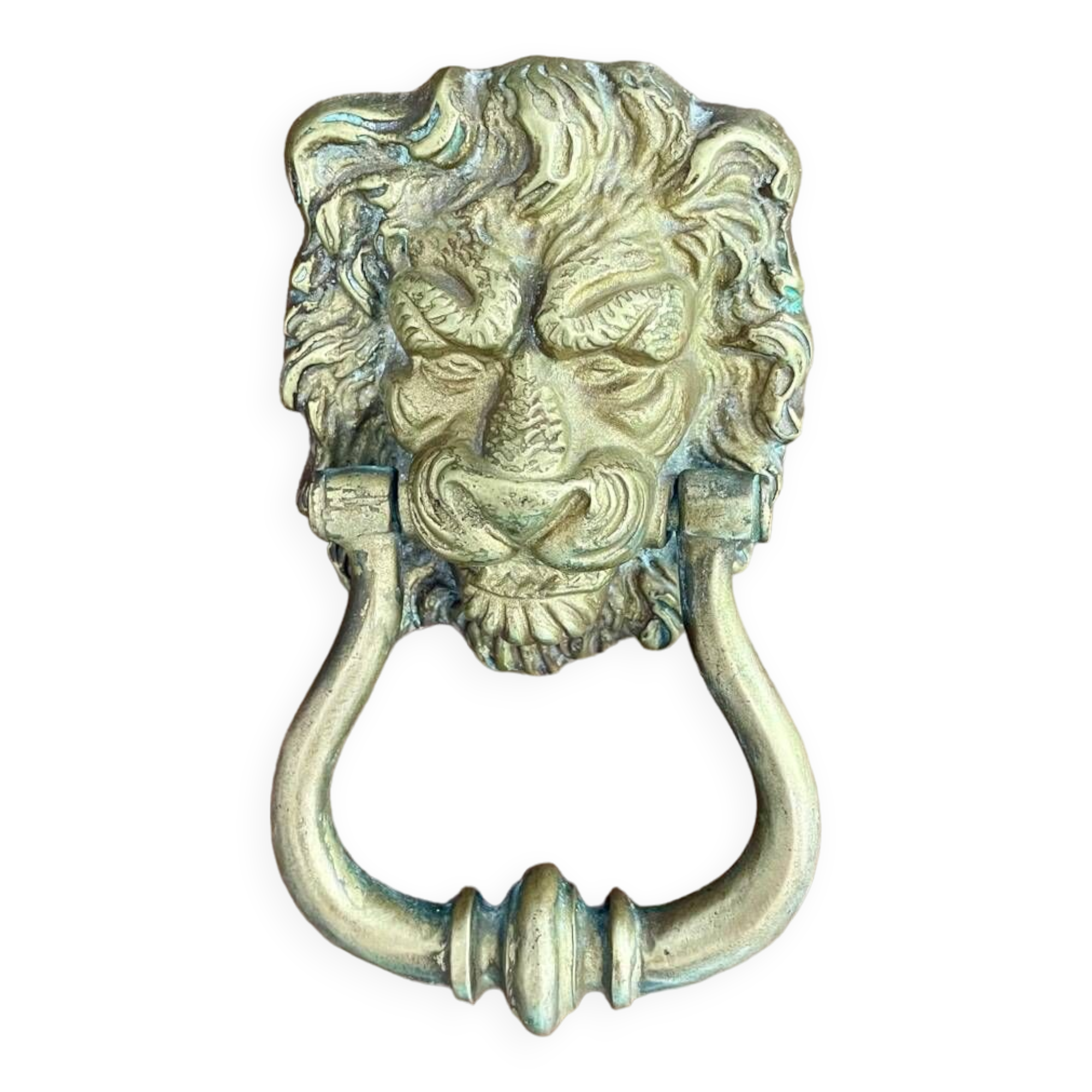 Bronze lion door knocker