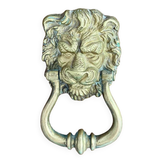 Bronze lion door knocker