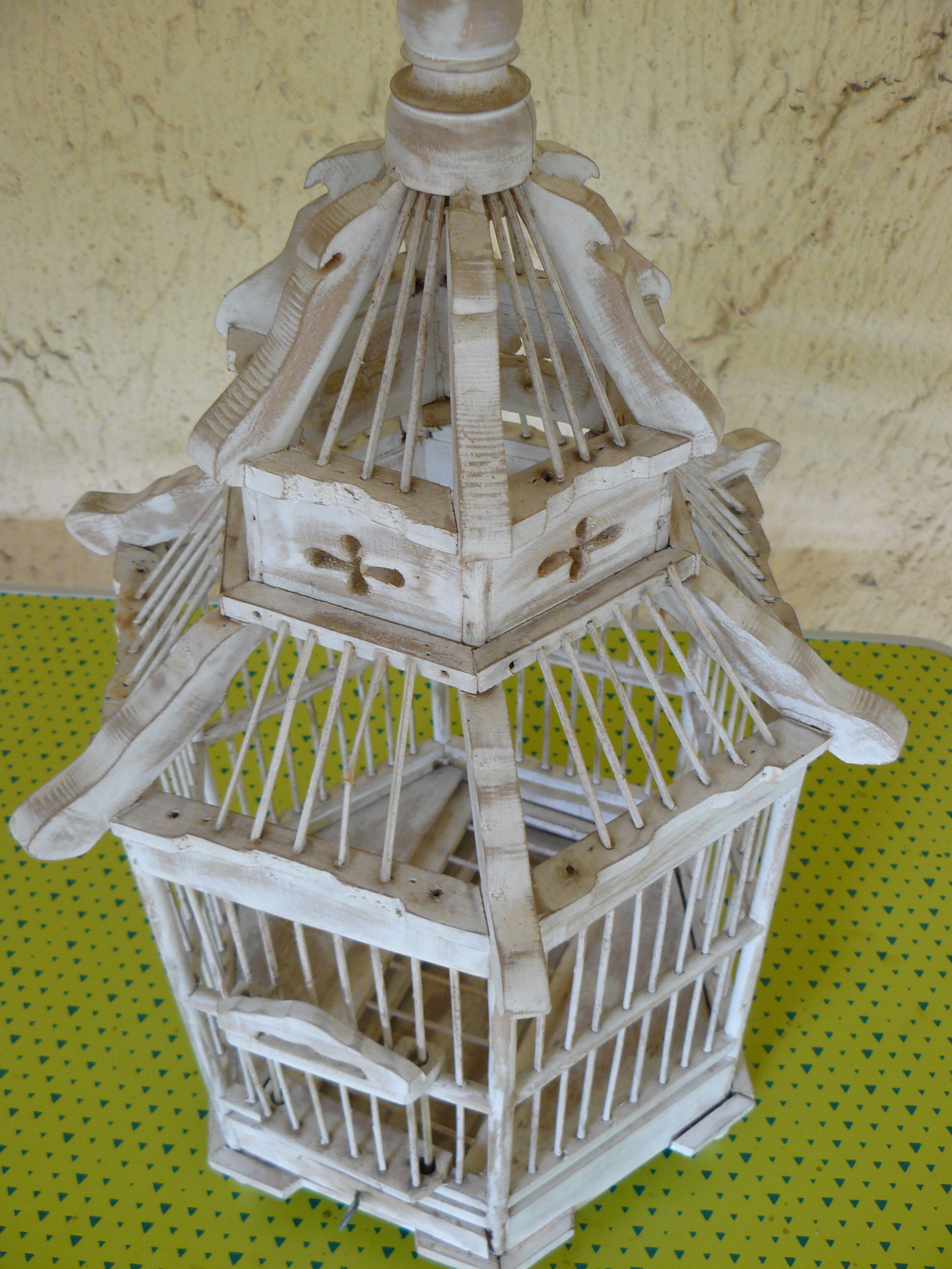 Wooden birdcage