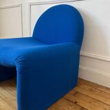 Chauffeuse atal en laine bleue  vintage