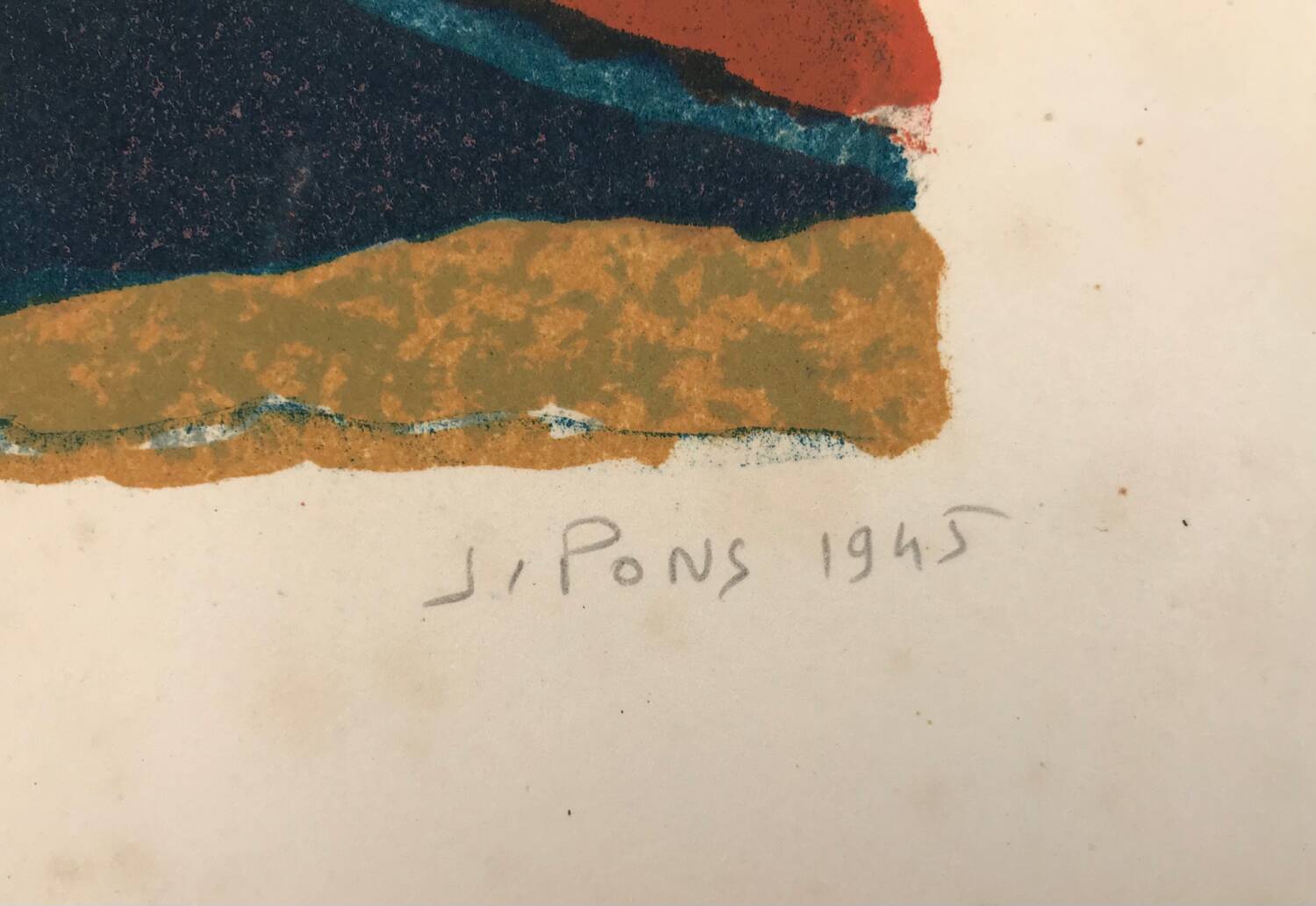 Nu,1945, lithographie originale, Jean Pons 1913-2005