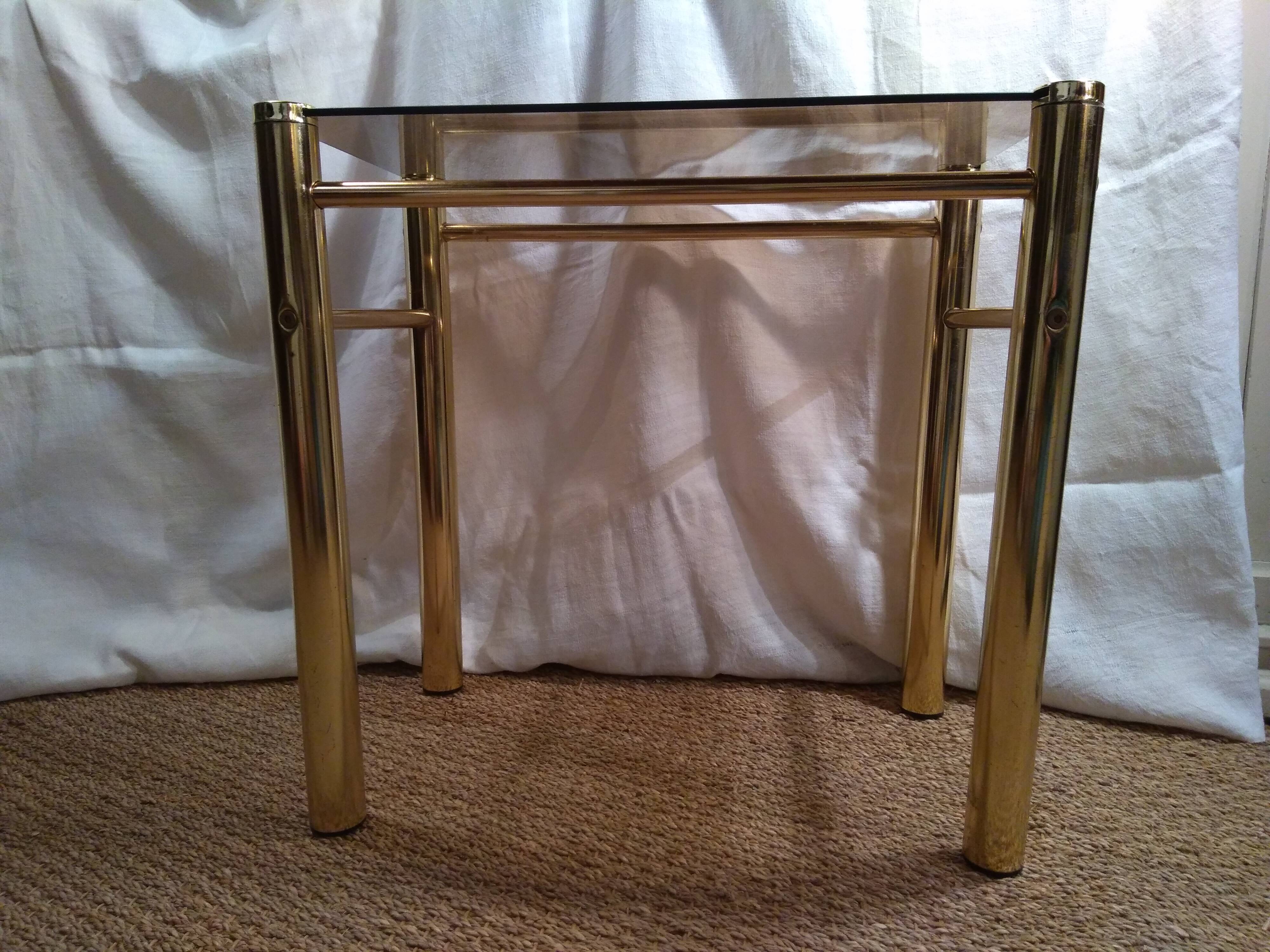 Smoked glass side table