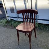 Chaise bistrot bordeaux