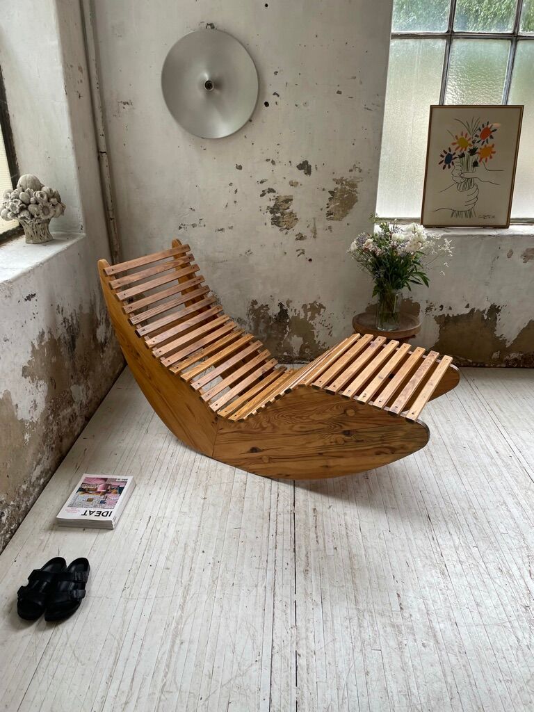Deckchair bauhaus pine