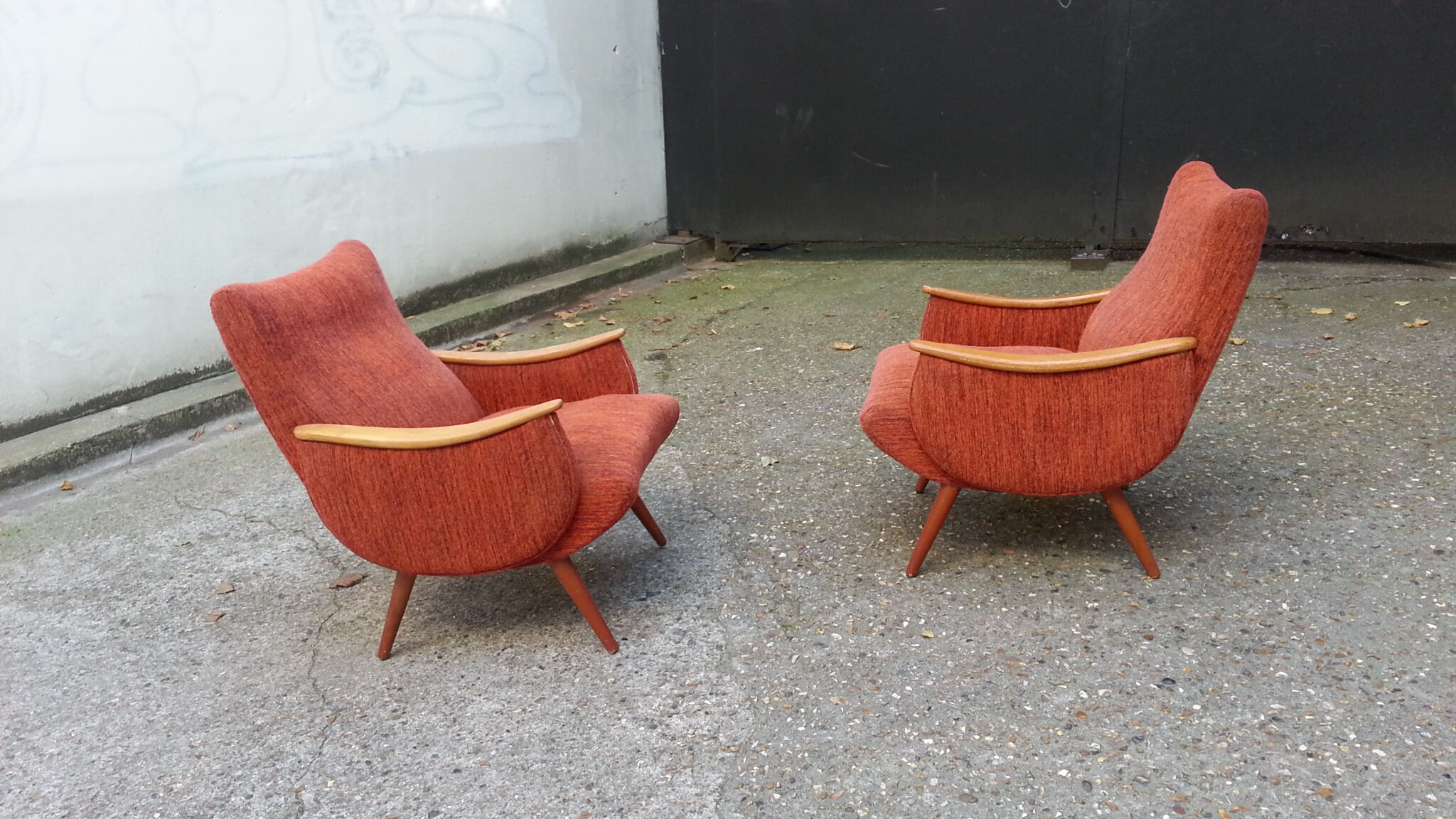 Chair 50s vintage Red