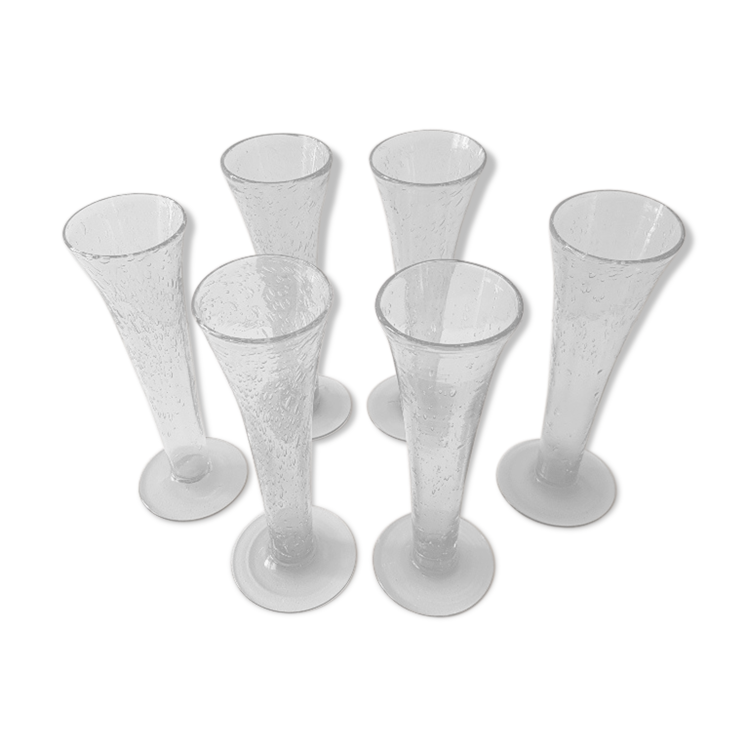 6 allain Guillot champagne flutes