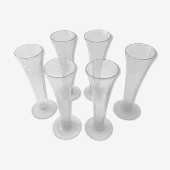 6 allain Guillot champagne flutes