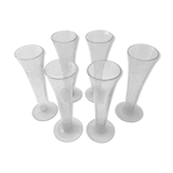 6 allain Guillot champagne flutes
