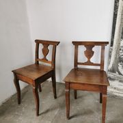 Paire de chaises en chêne brut