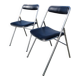 Set of 2 vintage folding chairs by the brand Souvignet.