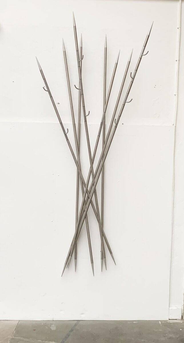 Postmodern wall coat rack