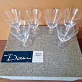 Set of 6 Daum crystal wine glasses, Orval model - 11cm - in a gift box