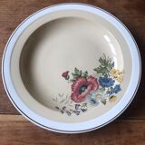 Plat creux rond ancien villeroy et boch mettlach décor floral 1584