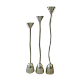 Set of 3 candlesticks designer Rolf Nestler