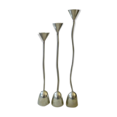 Set of 3 candlesticks designer Rolf Nestler