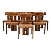 8 "Sapporo" chairs by Mario Marenco for Mobilgirgi, 1970s