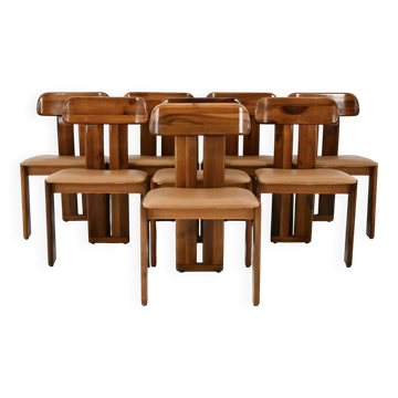 8 "Sapporo" chairs by Mario Marenco for Mobilgirgi, 1970s