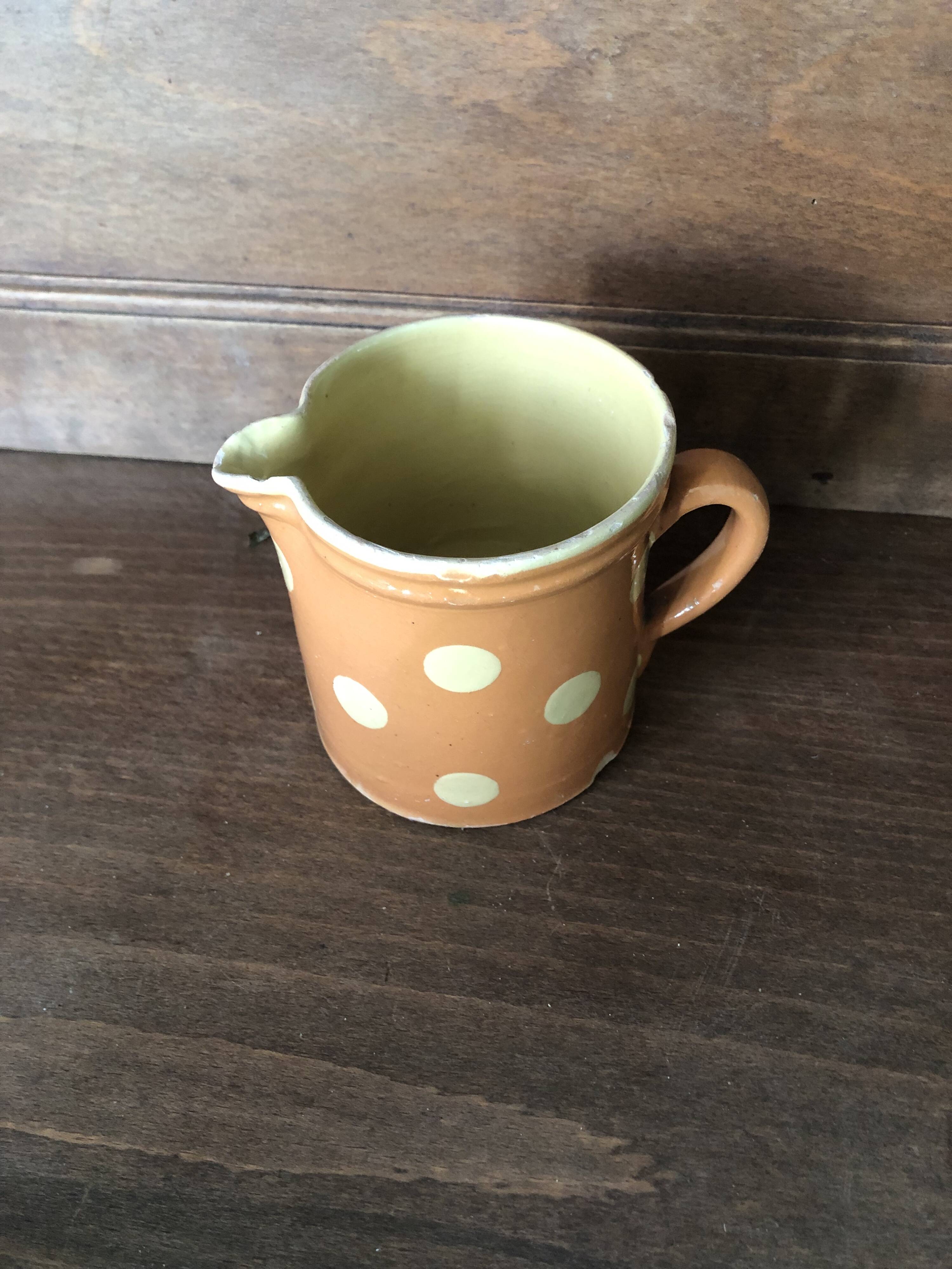 Rustic polka dot pot