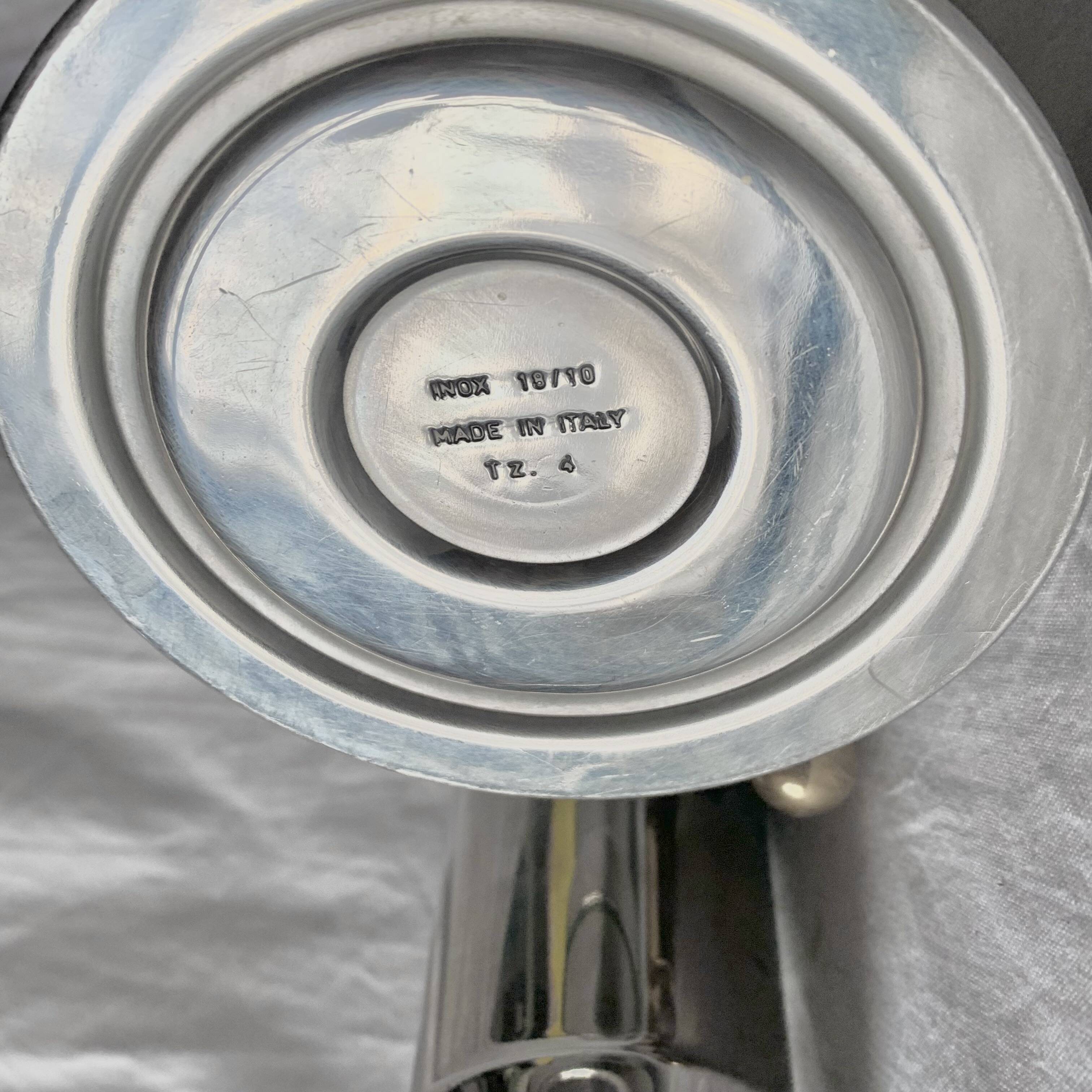 Kontessa VEV Vigano 4-cup Italian coffee maker with sugar bowl and milk jug - 18/10 stainless steel