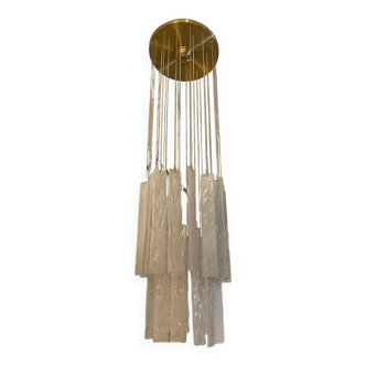 Mazzega waterfall pendant murano glass, Italy 1970