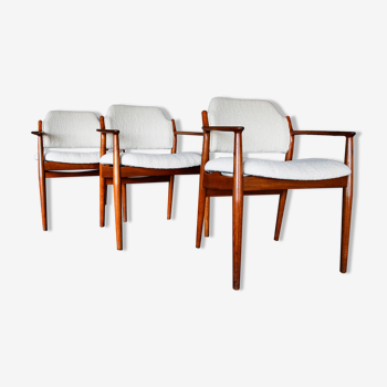 Set of 3 armchairs of Arne Vodder