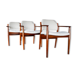 Set of 3 armchairs of Arne Vodder