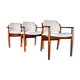 Set de 3 fauteuils d'Arne Vodder teck et bouclette