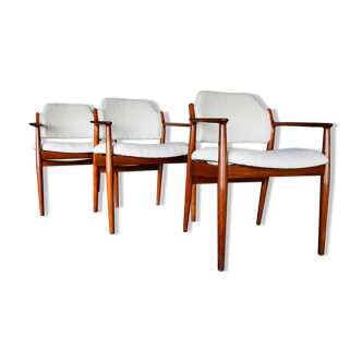 Set of 3 armchairs of Arne Vodder