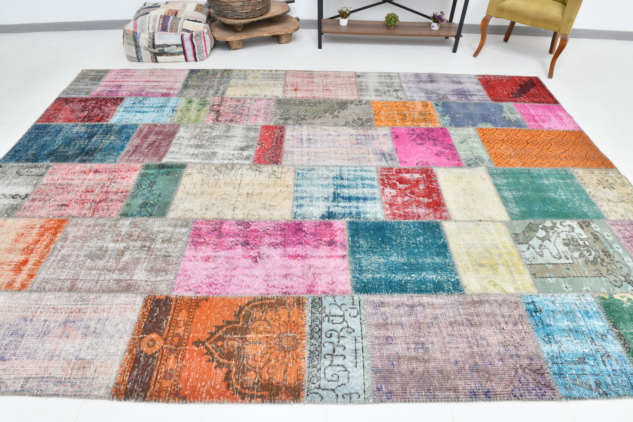 Puzle style vintage rug 354x255cm